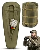 EXPLORER Beheizbarer Schlafsack | Protector 220 | (3-Stufen Heizung) | XXL Winterschlafsack 220x80cm | Extrem bis -32,9°C (450GSM) | BW Military Biwak Olivgrün für Camping, Angeln & Survival