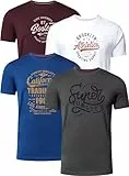 FULL TIME SPORTS Herren T-Shirt 4er Set Pack PRINT-001-PACK-3-XL