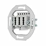 REV TECHNIK, TAE Dose, markenkompatibel mit Busch Jäger, Gira, Jung und Merten, Unterputz, silbern