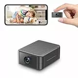 Liretope Mini Kamera 4K mit 4h Akkulaufzeit, Überwachungskamera Innen für Baby, Haustier & Wohnung, Kamera Überwachung Innen mit Nachtsicht, Bewegungseralarm, WLAN App, SD/Cloud Speicher