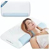 Coolux Sleep Ergonomisches Memory Foam Kissen mit 2 Höhen (10/11.5 cm) - Nackenstützkissen für Seitenschläfer & Rückenschläfer, CertiPUR-US & Oeko-TEX 100 Zertifiziert, Mit Waschbarem Kissenbezug