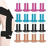 NELLHOMY 16 Pcs Knieschoner Tape Vorgeschnitten, Kinesiotapes für Knee Precut, Kinesiologie Tape Knie Stabilisierung für Schmerzlinderung, Wasserfestes & Elastisches Physio Tape für Knieschmerzen