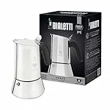 Bialetti - New Venus Induction, Edelstahl Herd Espresso-Kaffeemaschine, Geeignet für Alle Herdarten, 6 Tassen, Aluminium, 235 milliliters Silber