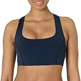 Amazon Essentials Damen Active FormFlex Buttery Soft Sport-BH mit Racerback und eckigem Ausschnitt, für leichten Halt, Marineblau, XL