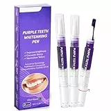 Zahnaufhellung Stift Bleaching Zähne, Purple Teeth Whitening Pen 3 Stück, Schmerzfreies Schnelles Aufhellen Anwendungen Zahnweiss Stift, Effektiv Flecken Entfernen Weiße Zähne zu Hause