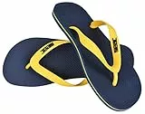 Seac Ohau, Gummi-Zehentrenner für Meer, Pool, Strand und Boot, Blau Gelb, 47/48 EU