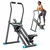 MERACH 2025 Stair Stepper Pro,Stairmaster für Zuhause mit Einstellbarem 3 Stufen Widerstand,Folding Cardio Vertical Climber Maschine Treppenmeister mit Verstellbare Lenker für Home Büro Fitnessgerät