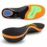 Orthopädische Einlegesohlen für Herren & Damen, Plantar Fasciitis Fußgewölbestütze Einlagen Schuhe für Fersensporn, Plattfuß, Fußschmerz, Komfort Memory Foam Schuheinlagen