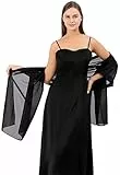 FAIRYGATE Schal Damen Chiffon Stola Schals Festliche Langschal für Abendkleid oder Brautkleid Stola Damen Festlich A0405
