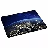 PEDEA Gaming und Office Mauspad - 220 x 180 mm - mit vernähten Rändern und Rutschfester Unterseite, Space Night
