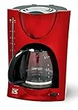 Kalorik Filter-Kaffeemaschine, 1,5 l Fassungsvermögen, Glaskanne, Für bis zu 12 Tassen, 900 W, Rot, TKG KA 1050 R, Metallic-rot*11427