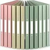 ACROPAQ - 12 x Ringbuch A4 - Mit 2 Ringen, Mit Rückenetiketten, Rückenbreite 2,5 cm, Erde, Natur Farbkollektion - Ringhefter, Ringordner, Ordner A4 Schmal, Ringmappe A4, Schulordner