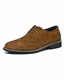 Rimhold Herren Wildleder Brock Schuhe Kleid Schuhe Elegante Hochzeit Schuhe Leder Schnürung Schuhe Klassische Büroschuhe Farbe gelb 43EU