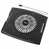 Hama Laptop Gehäuse 15,6' (Hand, rutschfest, USB A Kabel, Laptop Kühlung, 15.6 Zoll, Ventilator, LED) schwarz