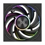 PCCOOLER CPS F7 X120 ARGB BK 120mm PWM PC-Gehäuselüfter – 83 CFM starker Luftstrom, 500-3000 rpm, Kugellager, ARGB-Lüfter für Gehäuse, Radiator, CPU-Kühler – Schwarz