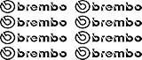 Hitzebeständige Bremssattel Aufkleber passend für Brembo, 8 Stück - Performance Tuning Auto Sticker, JDM Style, Weiß oder Schwarz, 80×16 mm - Optimale Fahrzeugpersonalisierung (Schwarz)