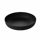 Alessi JM17/21 BT - Runder Designkorb, Buntstahl mit Epoxidharz und Reliefschmuck, Schwarz, 21 cm