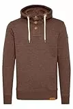 !Solid TripStrip Herren Kapuzenpullover Hoodie Pullover Mit Kapuze Knopfleiste Und Fleece-Innenseite, Größe:XXL, Farbe:Coffee Bean Melange (8973)