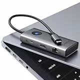 ORICO Docking Station, 6 in 1 USB C Hub Dock mit HDMI 4K@60Hz+PD100W+3×USB3.0+2,5G Ethernet, USB 3.0 Hub Multiport Adapter für MacBook/Dell/HP/Surface
