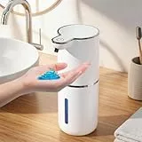 Seifenspender Automatisch für Flüssigetyp, Berührungslos mit Sensor, 380ml Wandmontage, USB Aufladbar, IPX5, 4-Stufig Einstellbar Elektrischer Seifenspender für Bad & Küche, Weiß