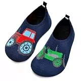 Torotto Hausschuhe Kinder Mädchen Junge Pantoffeln Atmungsaktive Rutschfest Weich Turnschläppchen Barfussschuhe für Lauflernschuhe Kleinkinder Schuhe Kindergarten Unisex(Dunkelblau 26/27 EU)