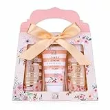 Accentra – Duschset Frauen Geschenkset HONEY JASMINE in schöner Geschenkbox – 3-teiliges Pflegeset mit Duschgel, Bodylotion und Schaumbad – Wellness Geschenk Set zum Geburtstag & Valentinstag