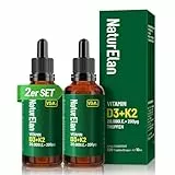 Vitamin D3 K2 hochdosiert Tropfen - 2PACK - 20000I.E. + Vitamin K2 MK7 200 mcg pro Dosis, Vegetarische, Ohne Zusätze, Laborgeprüft