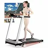 Superun Laufband für Zuhause Klappbar, Laufband mit Steigung max 158 KG mit APP, Klappbares Laufband mit Trainingskursen und Multi-Runner-Rennen
