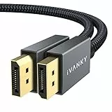 IVANKY DisplayPort Kabel, 3M/4K, DisplayPort auf DisplayPort Kabel (4K@60Hz und 2K@144Hz), DP Kabel geeignet für Monitor,Gaming-Grafikkarte