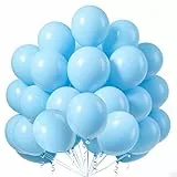 Luftballons Blau,100 Stück 12 Zoll Blaue Ballons,Helium Luftballons Latex Luftballons für Ballongirlande,Geburtstagsfeiern,Hochzeiten, Baby Party,Kommunion Party Deko