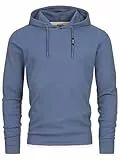 Indicode Herren INMarto Sweatshirt mit Kapuze | Kapuzenpullover Hoodie für Männer China Blue, XL