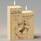 PRSTENLY Jahrestag Geschenk für Ihn Sie, Herzform Kerzenständer mit Ich Liebe Dich Geschenke für Männer Frauen Ehefrauen Ehemann Partner Freundin Freund zum Hochzeitstag Valentinstag