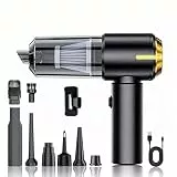 SCOVEE Handstaubsauger,Autostaubsauger,Haustier Staubsauger,26000Pa Starke Saugkraft mit Bürstenloser Motor,4-in-1 tragbarer Kabellos,Einfach zu tragen,Geeignet für Büro,Auto,Zuhause,Büro