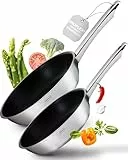RÖSLE Moments Pfannenset 2-tlg 20/28 cm – Hochwertige Bratpfanne Edelstahl antihaft beschichtet, kratzfest, pfannenset induktion & backofengeeignet, universalpfanne spülmaschinenfest, induktionspfanne