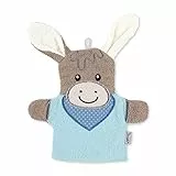 Sterntaler Spiel-Waschhandschuh Esel Emmi, Größe: 28 x 24 cm, Hellblau