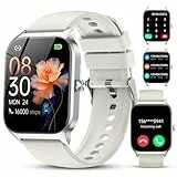 CASCHO Smartwatch Damen Herren, 1.85' HD Smart Watch, 115+ Modi, Fitness Tracker mit Bluetooth Telefonie, Schrittzähler Uhr mit bis zu 30 Tage Standby für iOS und Android - ZW
