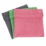 GLEAVI Wiederverwendbares Snackbeutel-Set 3-teilig/kit Lebensmittelaufbewahrungstasche Für Kekse Desserts Snacks Aus TPU-Oxford-Stoff