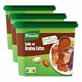 Knorr Soße zu Braten Extra leckere dunkle Soße Sauce mit würzigem Geschmack 25 Portionen (Packung mit 3)