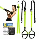 RHINOSPORT Schlingentrainer Sling Trainer Set mit Türanker Einstellbar Fitness Zuhause Suspension - geeignet für unterwegs und für das Training im Innen- und Außenbereich