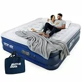 Active Era Luftbett 2 Personen 152×203×35.5 cm, Luftmatratze Selbstaufblasend mit Elektro-Pumpe, in 3 Min aufblasbar, Flock-Oberfläche, Gästebett für Camping & Zuhause