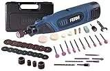 FERM Li-Ion Akku-Kombiwerkzeug - Rotierend - 12V - 1.5Ah - Mit 45-teiligen Zubehörset und solides Aufbewahrungskoffer