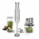 Cuisinart Power Blend Stabmixer 400W | Handmixer | Variable Geschwindigkeitsregelung | Schüssel & Schneebesen | BPA‑freie kratzfeste Glocke | Prep‑and‑Go‑Behälter | Edelstahlklinge