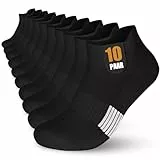 Libella 10 Paar Sportsocken Socken Herren Laufsocken 39-42 Sneakersocken Herren 39 bis 42 Baumwolle Kurz Atmungsaktive Socken Schwarz Damen 39 42