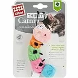 GiGwi Interaktives Katzenspielzeug 100% Bio Katzenminze Katapillar Spielzeug für Katzen und Kätzchen, Für Indoor und Outdoor Katzen - Mehrfarbig