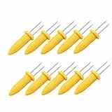 CULER 10PCS Edelstahl Corn Gabeln Halter Maiskolben Spieße für Küche Barbecue Camping Picknick
