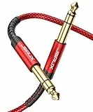 JSAUX Gitarrenkabel [3M] - 6.35mm Instrumentenkabel, E-Gitarre Kabel, 1/4'' Klinkenkabel für Gitarren, Keyboard, Bass, Verstärker und andere Audiogeräte
