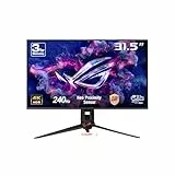 ASUS ROG Swift OLED PG32UCDMR 32 Zoll 4K UHD Gaming Monitor (240 Hz, 0.03ms GtG, G-Sync, FreeSync, AdaptiveSync, 10-bit, DisplayHDR 400, 16:9, 3840x2160, DP 2.1, HDMI 2.1, 90W USB-C, USB-Hub)
