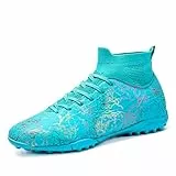 Xinghuanhua High-Top Fußballstiefel Herren Damen | Fußballschuhe mit Socken-Design für Knöchelstütze | FG/AG Spikes für Hartboden & Kunstrasen |Atmungsaktive Leichte Profi-Trainingsschuhe