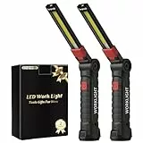 Coquimbo Geschenke für Männer Weihnachtsgeschenke Werkstattlampe LED Arbeitsleuchte, Taschenlampe Werkstatt Handlampe KFZ Werkzeug mit Magnet und Haken für Autoreparatur Camping Notfall (2 Stück)