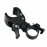 360-Grad-Rotierenden Fahrrad Lenkerhalterung LED Taschenlampe Halterung Clamp Clip Halter Griff Halterung (Schwarz)